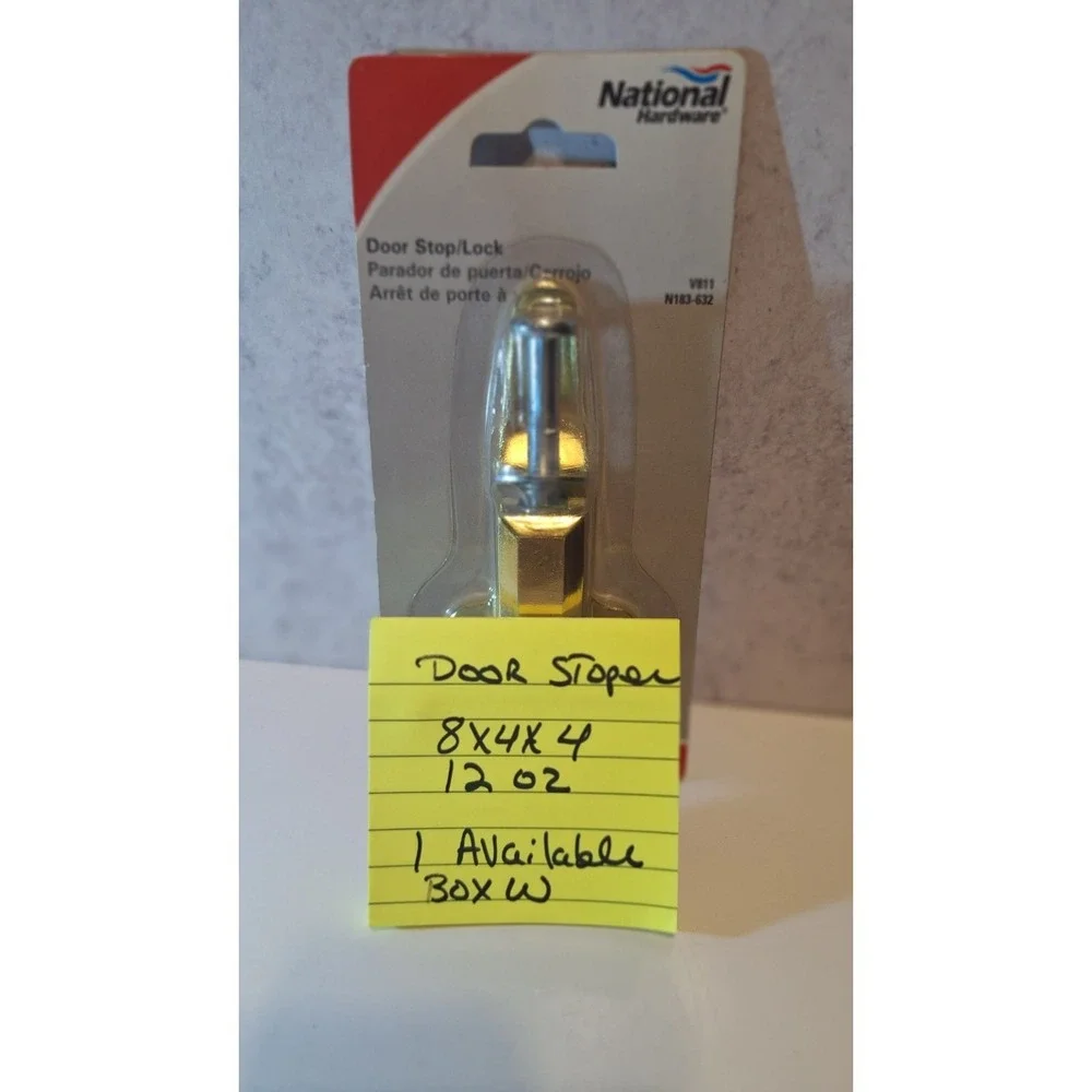 National Hardware N183-632 V811 Kick Down Door Stop Brass Finish Door Holder